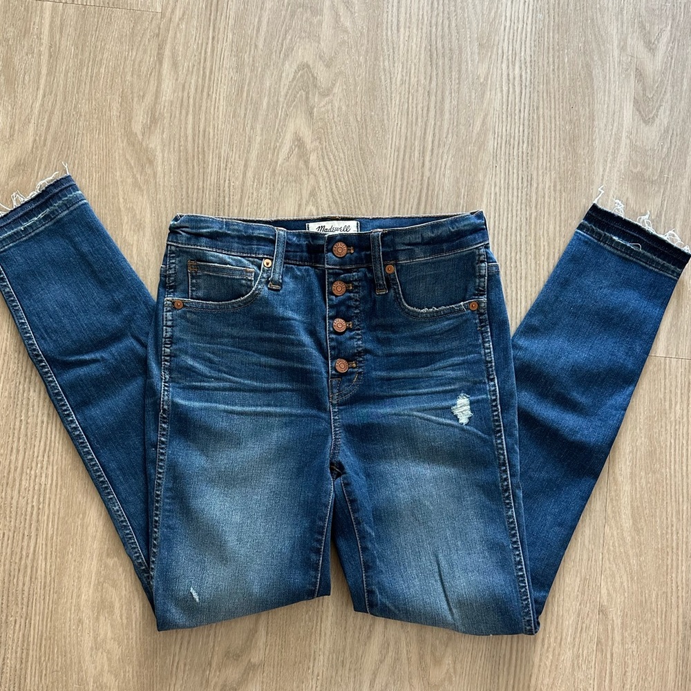 MADEWELL 10” High Rise Skinny Blue Jeans sz 27